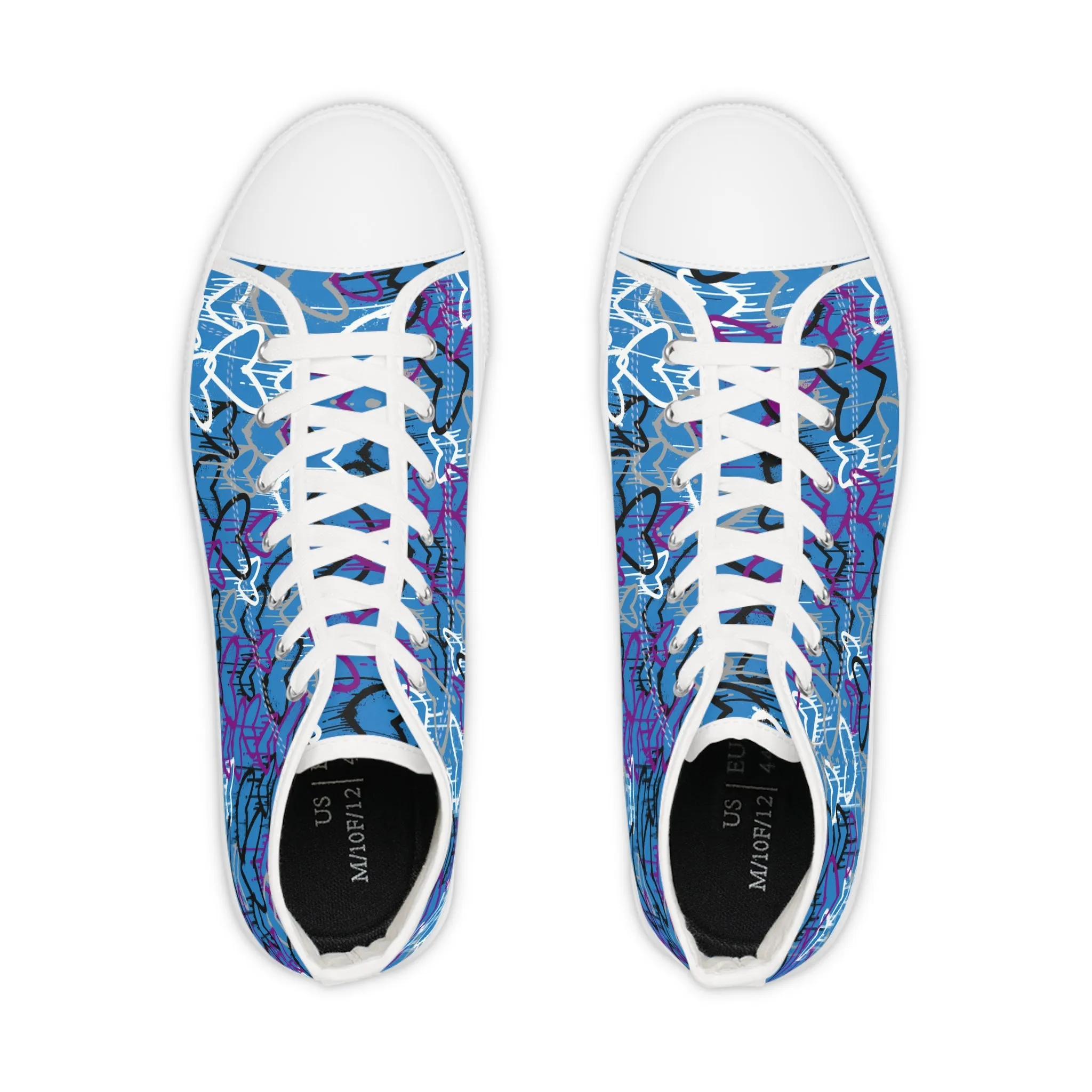 Ace Graffiti Hearts High Top Sneakers