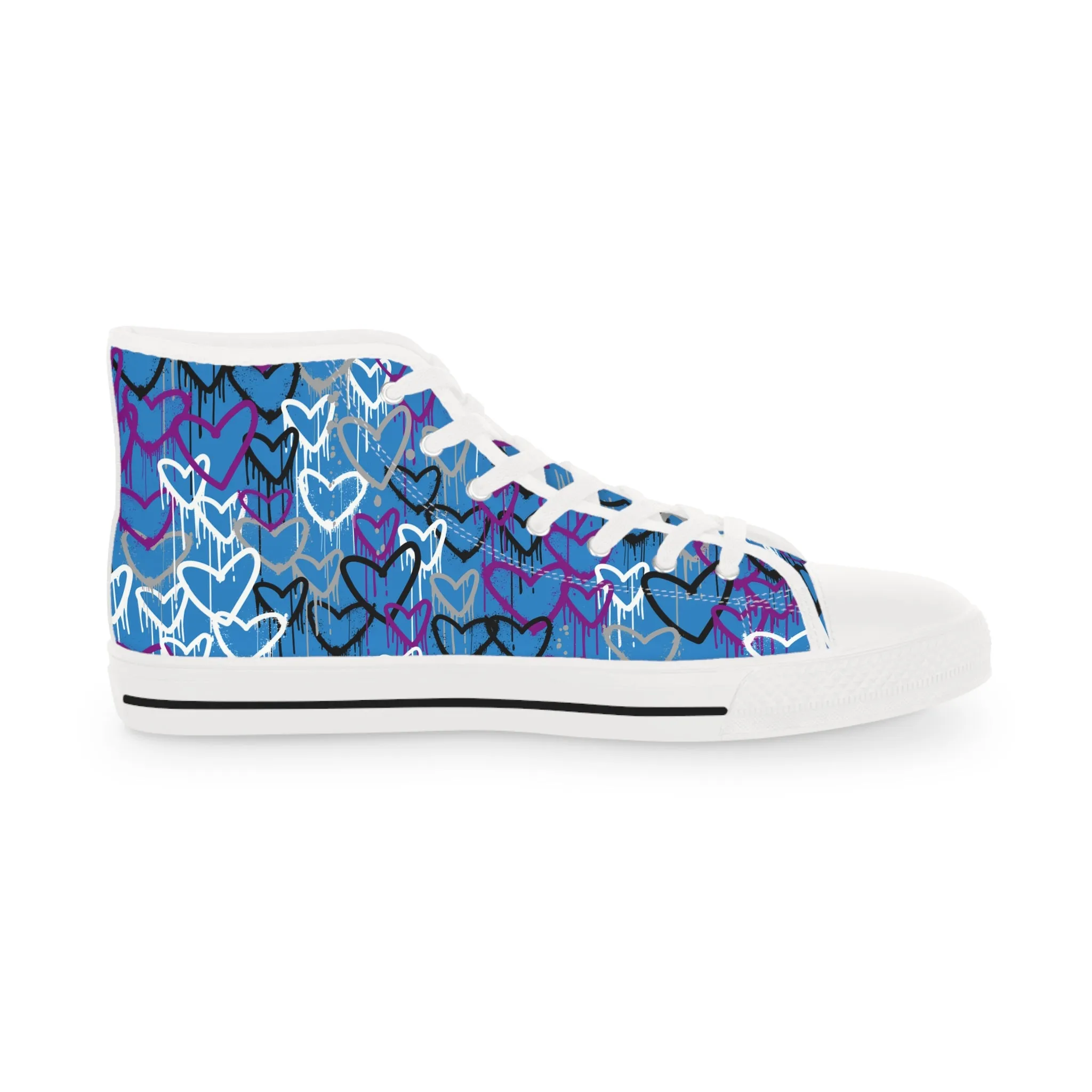 Ace Graffiti Hearts High Top Sneakers