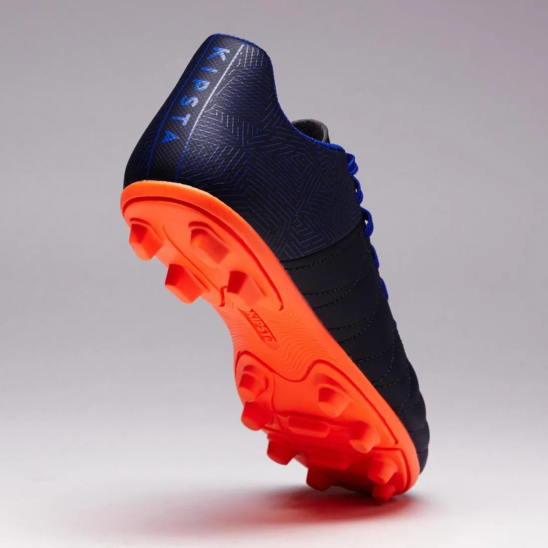 Agility 140 FG Kids' Firm Ground Football Boots - Blue/Orange