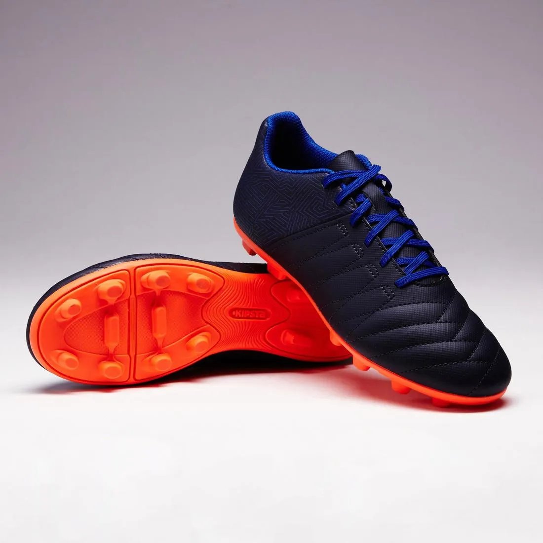 Agility 140 FG Kids' Firm Ground Football Boots - Blue/Orange