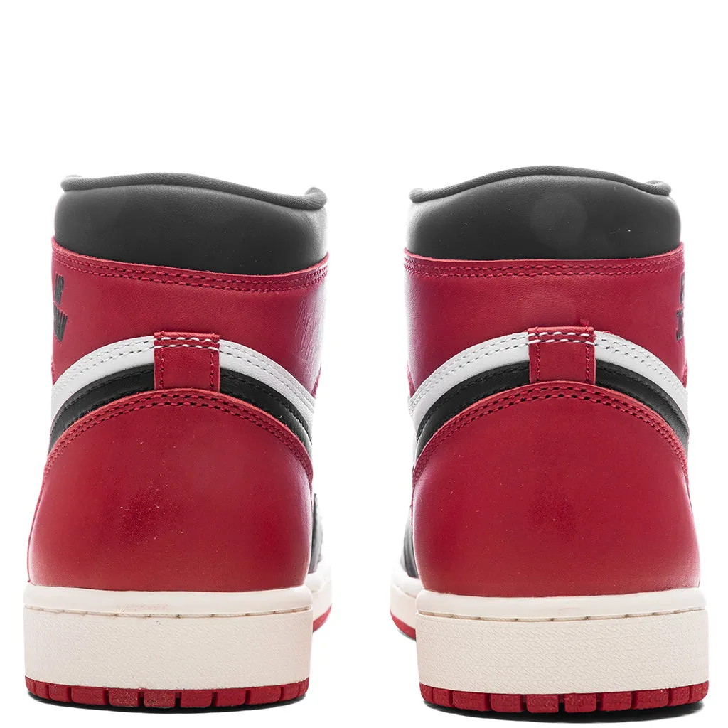 Air Jordan 1 Retro High OG 'Black Toe Reimagined' - White/Black/Varsity Red/Sail
