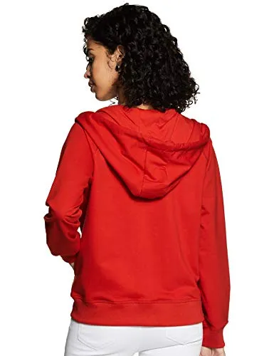 Amazon Brand - Symbol Women's Sweatshirt (AW19SS002_Fire Red_Large)