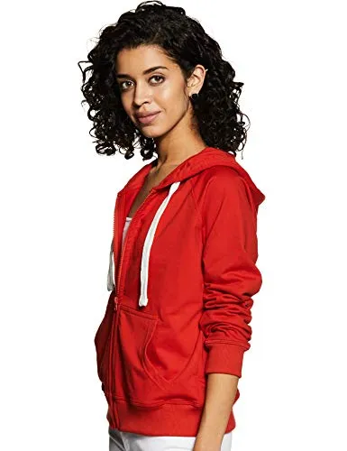 Amazon Brand - Symbol Women's Sweatshirt (AW19SS002_Fire Red_Large)