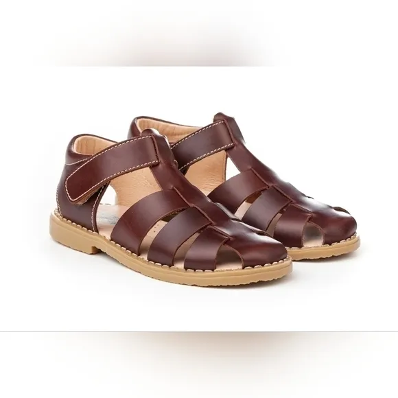 ANGELITOS | Boys Brown Leather Fisherman Sandals