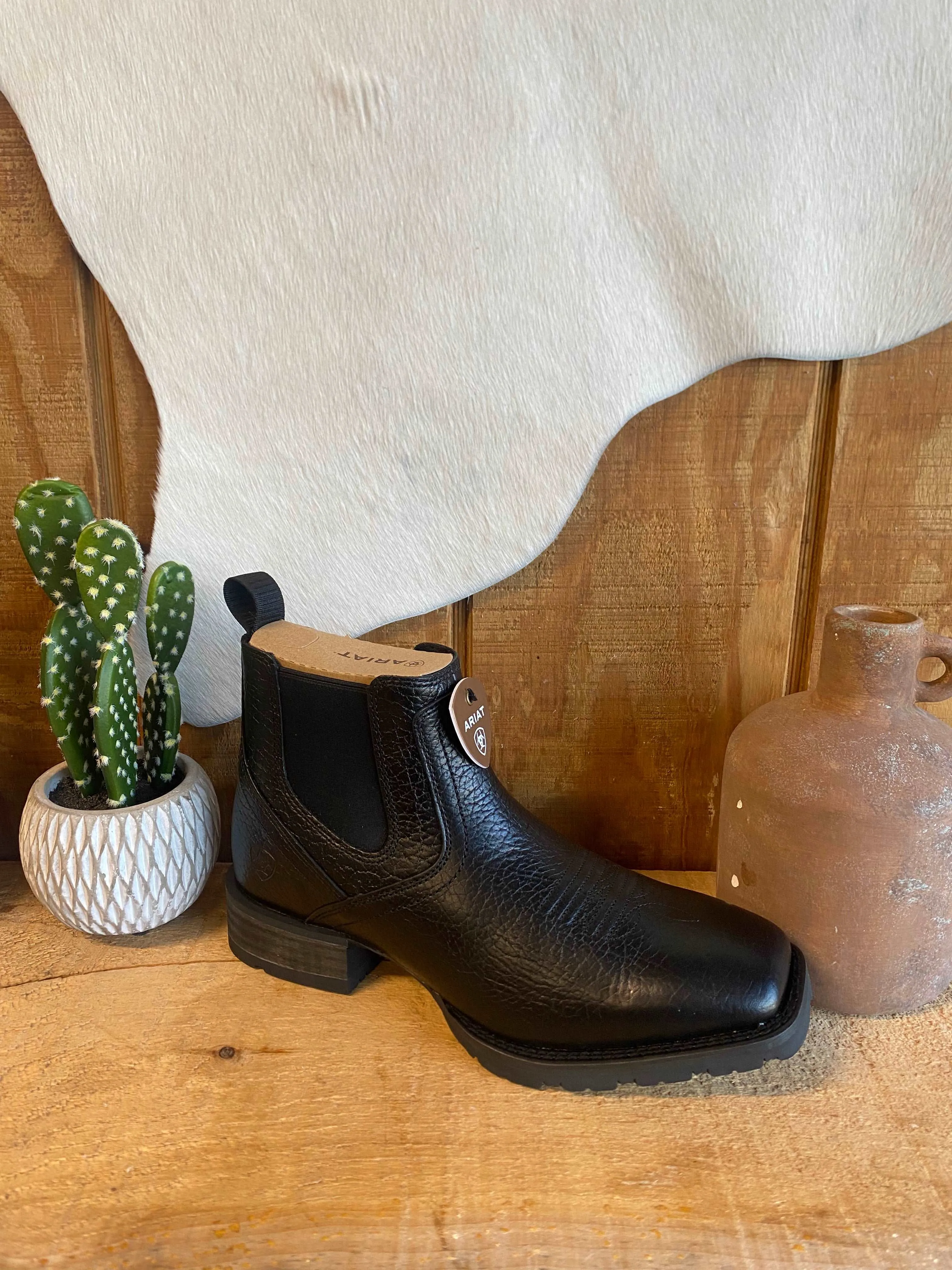 Ariat Men's Hybrid Low Boy in Black Adobe