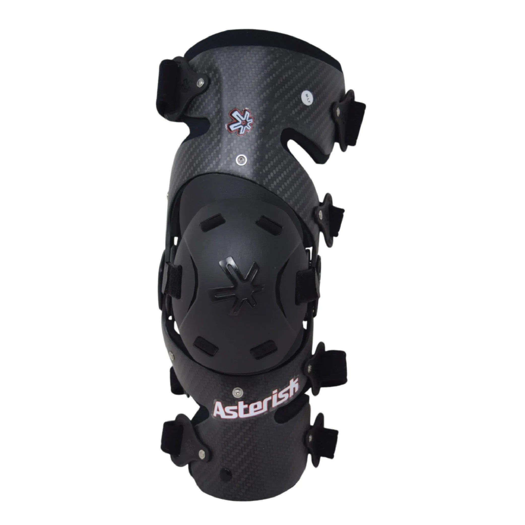 Asterisk Carbon Cell One - Advanced Knee Protector Brace (Left Only) for Motocross, Snowboarding, Wakeboarding, Off-Roading, Football, & More - Size X-Small