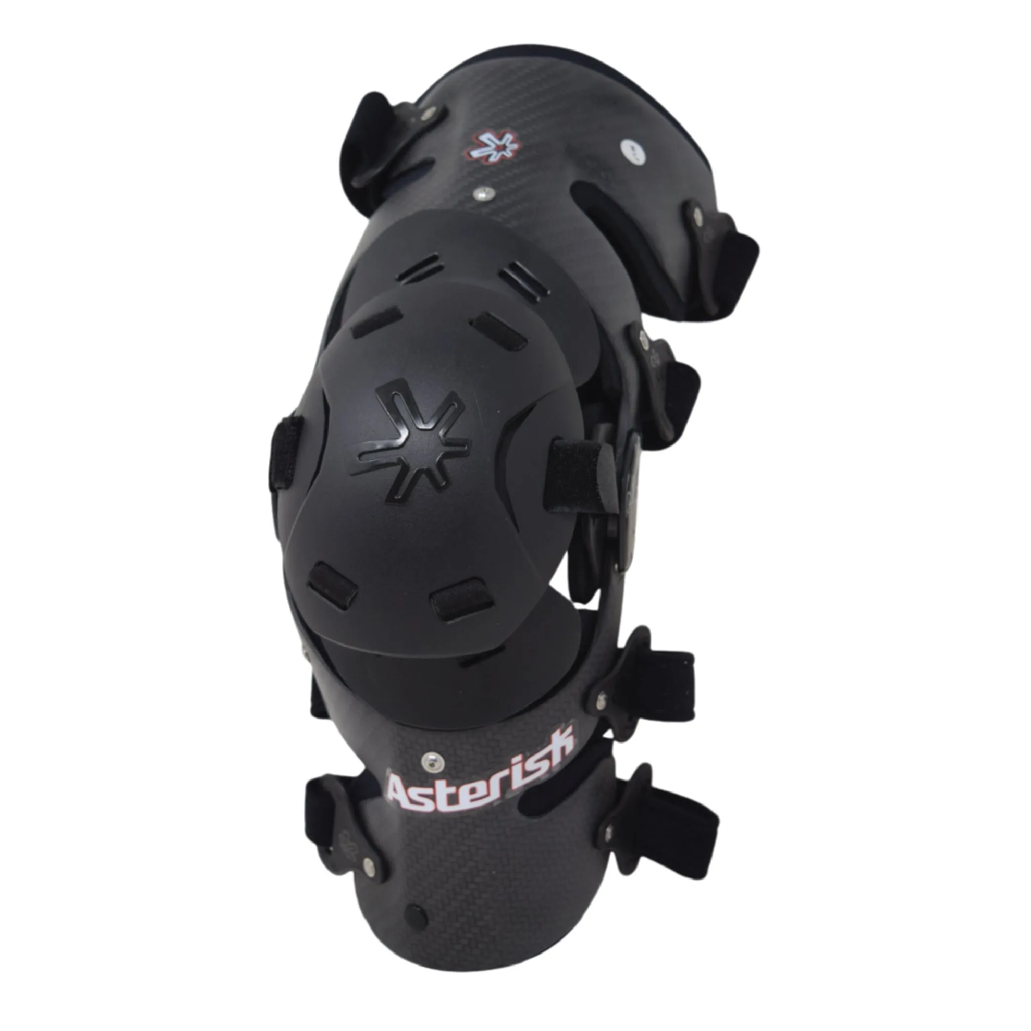 Asterisk Carbon Cell One - Advanced Knee Protector Brace (Left Only) for Motocross, Snowboarding, Wakeboarding, Off-Roading, Football, & More - Size X-Small