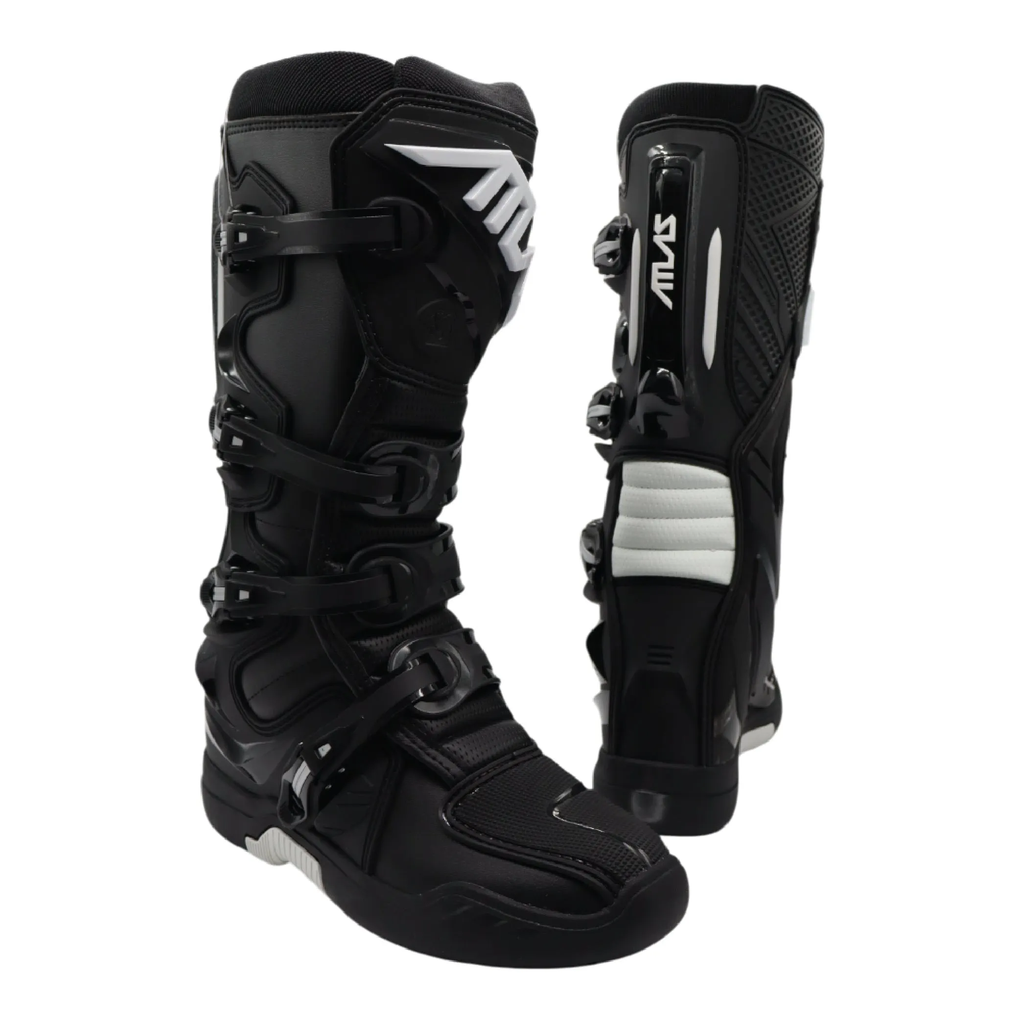 Atlas Traction  Boots for Racing & Powersports - Adult - Size: 8 (Black)