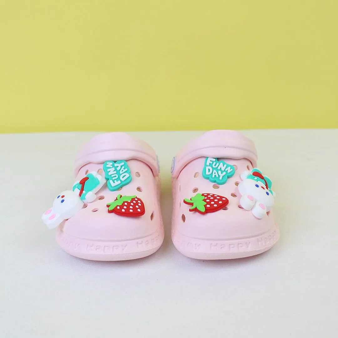 Attractive Pink Themed Kids Clogs