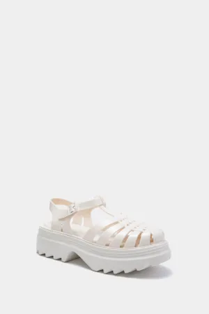 Beige Possession Platform Sandals