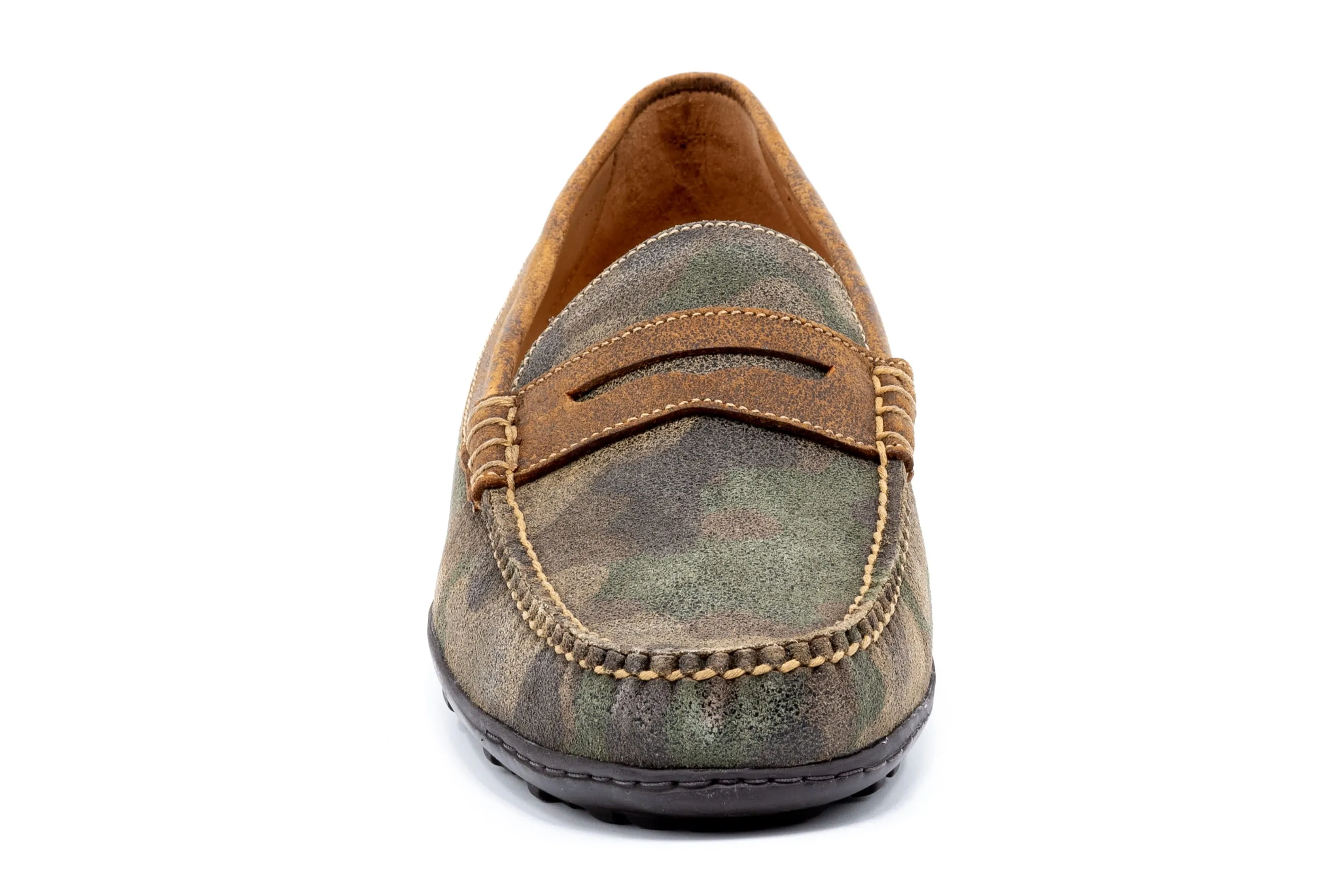 Bill Suede Penny Loafers - Camo