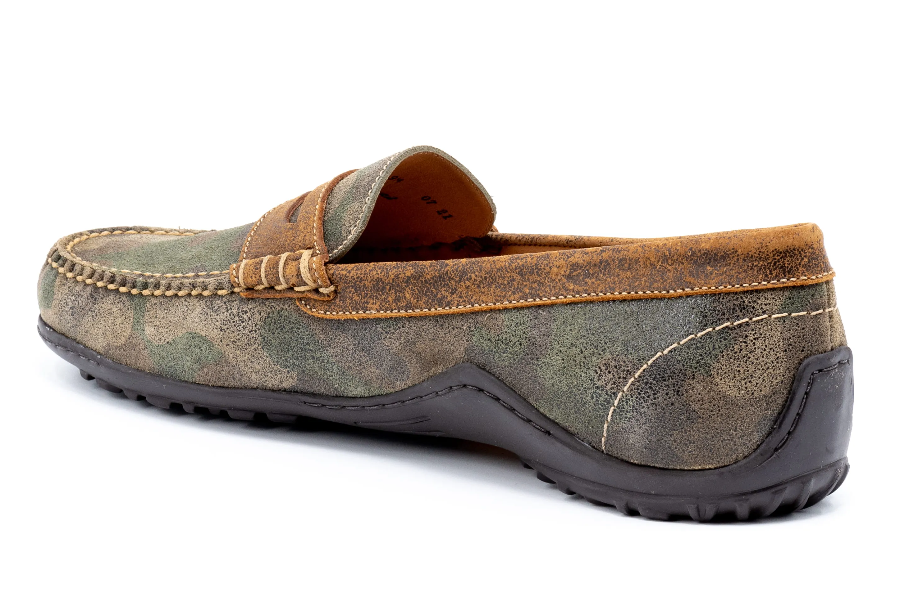 Bill Suede Penny Loafers - Camo