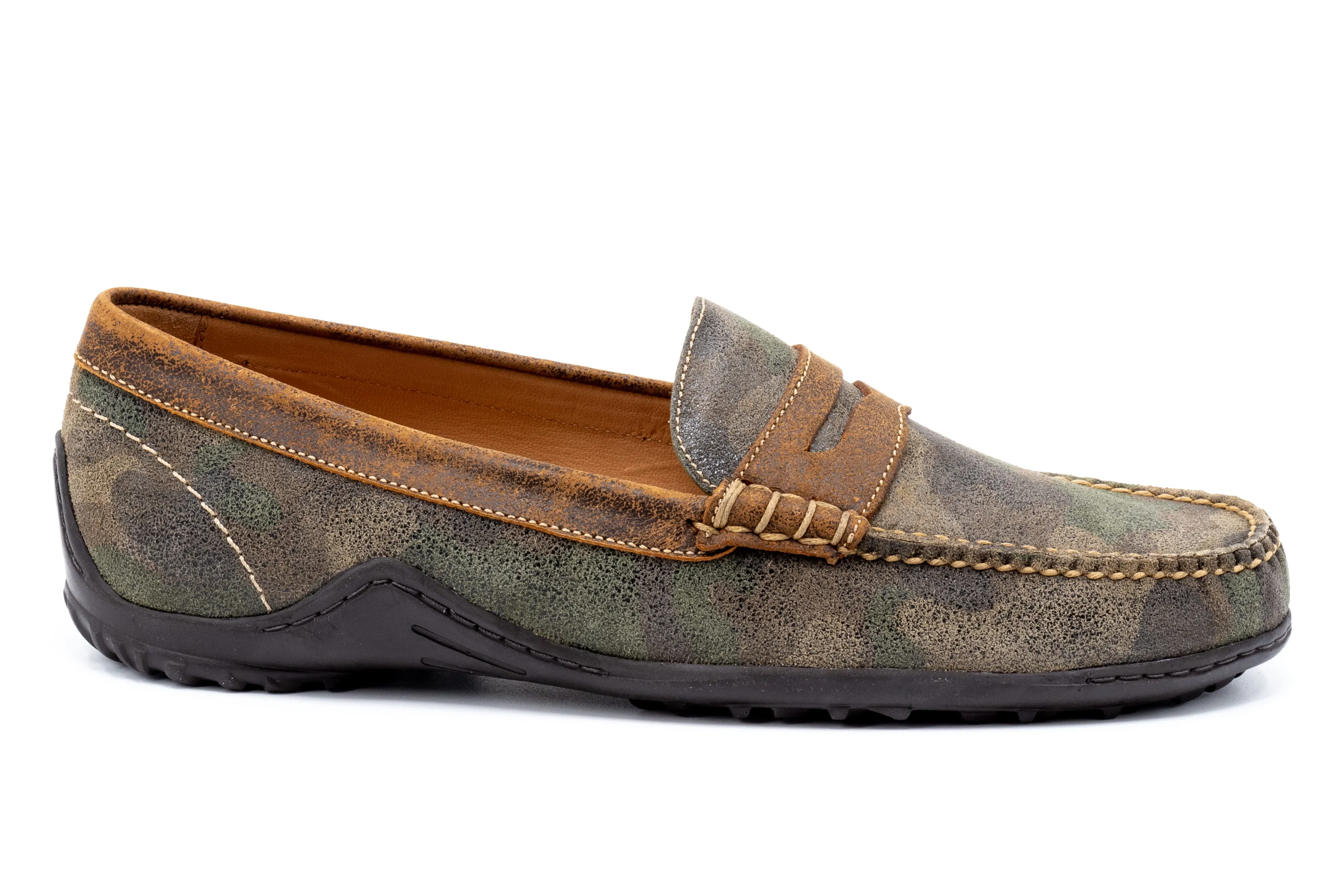 Bill Suede Penny Loafers - Camo