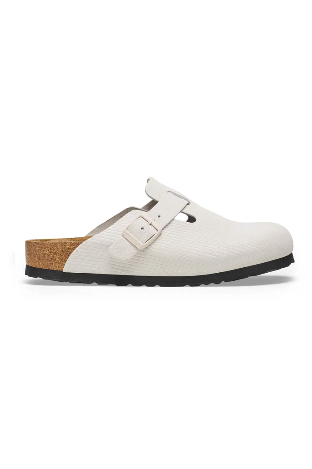 Birkenstock Boston Corduroy Suede Clogs for Women in Antique White | 1025270
