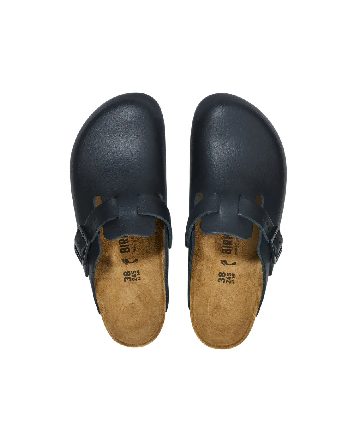 Birkenstock Boston Pro PU Coated/Oiled Leather Black Clogs