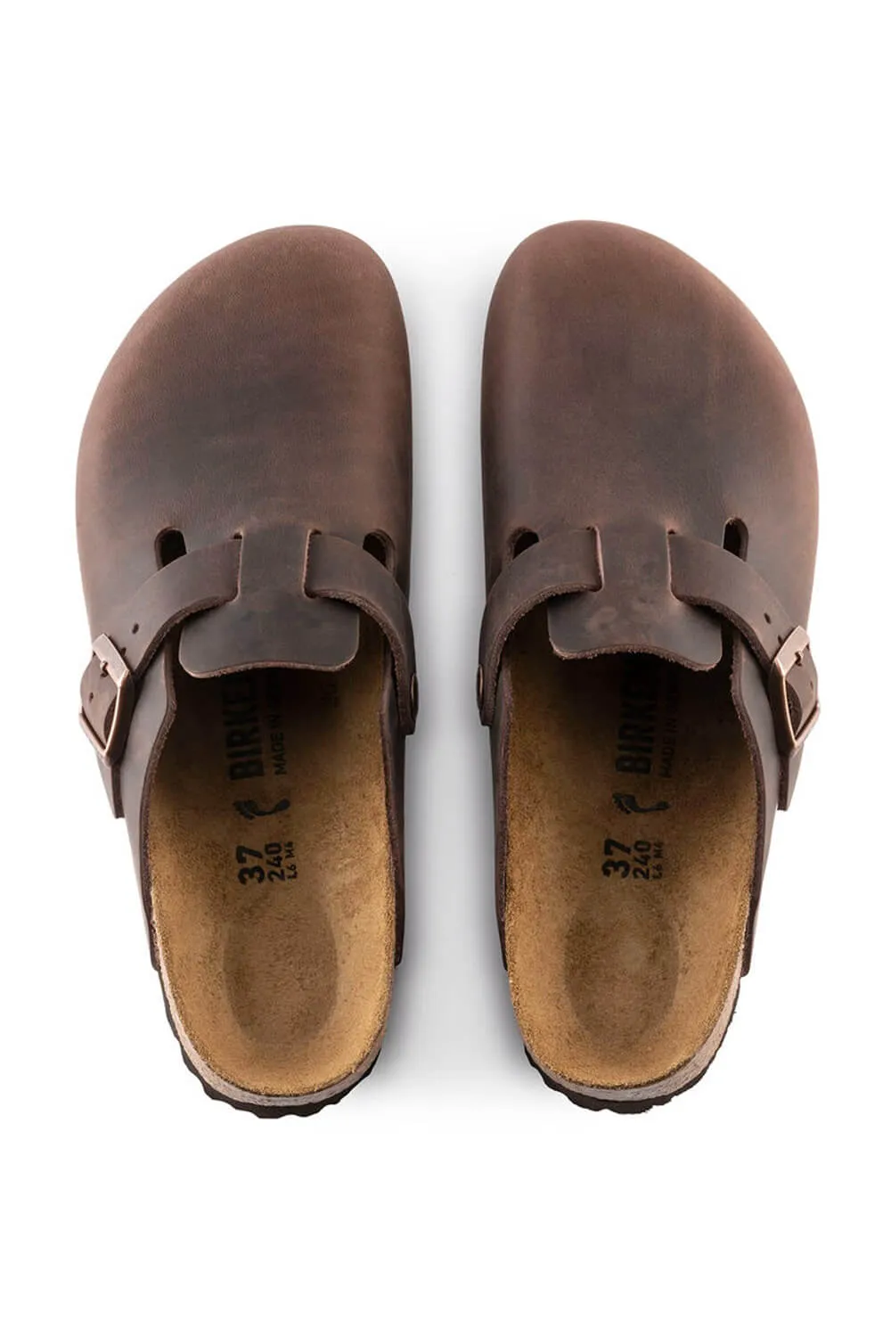 Birkenstock Boston Soft Footbed Oiled Leather Clogs for Men in Haban | 860131