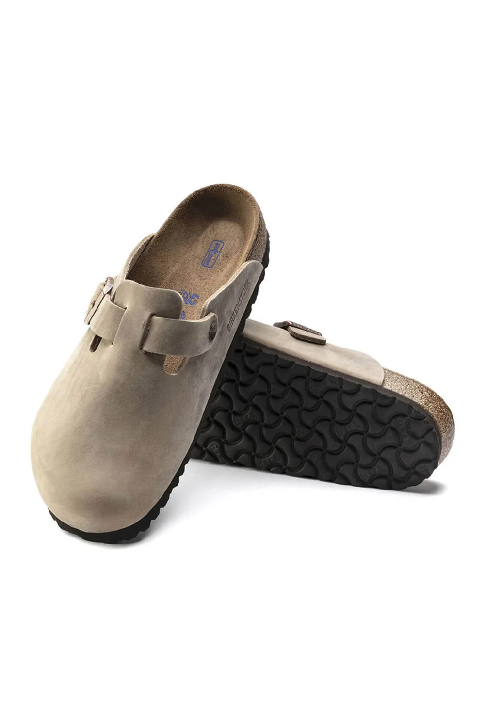 Birkenstock Boston Soft Footbed Oiled Leather Clogs for Men in Tobacco Brown | 1018147