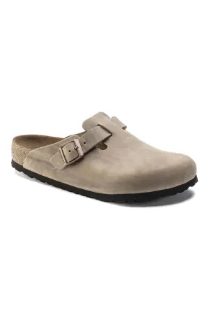 Birkenstock Boston Soft Footbed Oiled Leather Clogs for Men in Tobacco Brown | 1018147