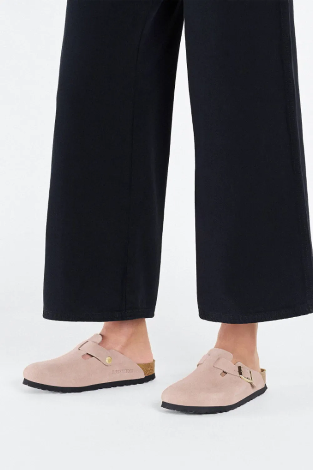 Birkenstock Boston Suede Clogs for Women in Rose | 1026171