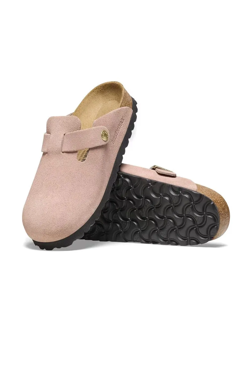 Birkenstock Boston Suede Clogs for Women in Rose | 1026171