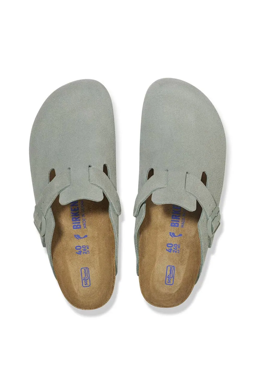Birkenstock Boston Suede Clogs for Women in Sage | 1029801
