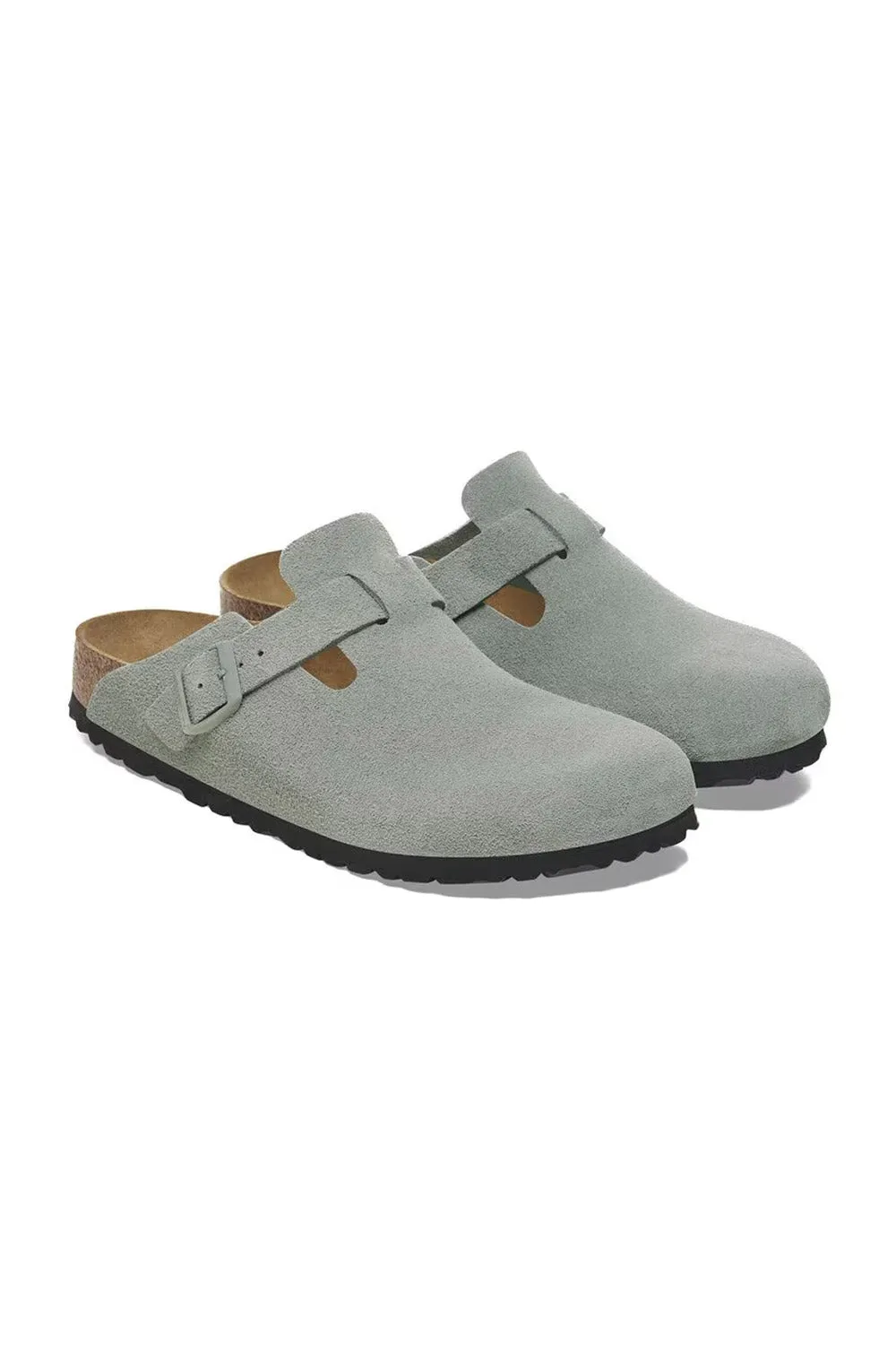 Birkenstock Boston Suede Clogs for Women in Sage | 1029801