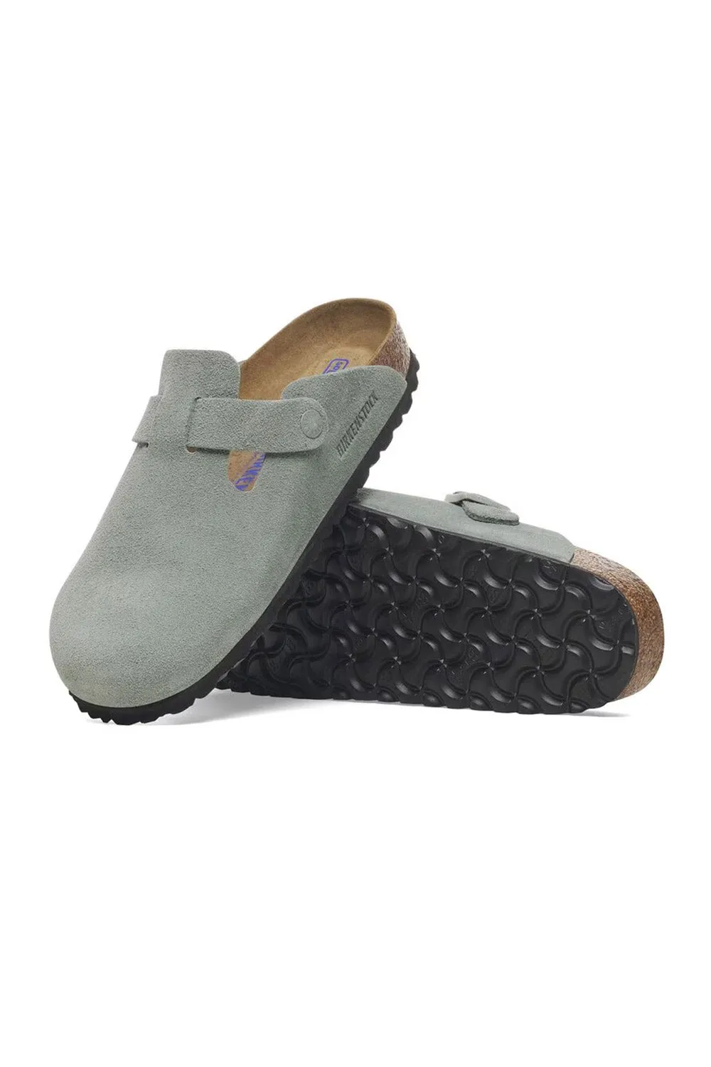 Birkenstock Boston Suede Clogs for Women in Sage | 1029801