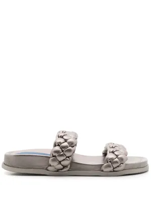 Blue Bird Shoes braided suede slides