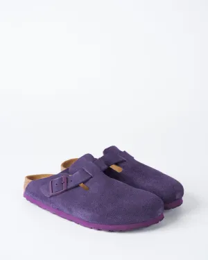 boston soft footbed suede clog - blackberry wine suede