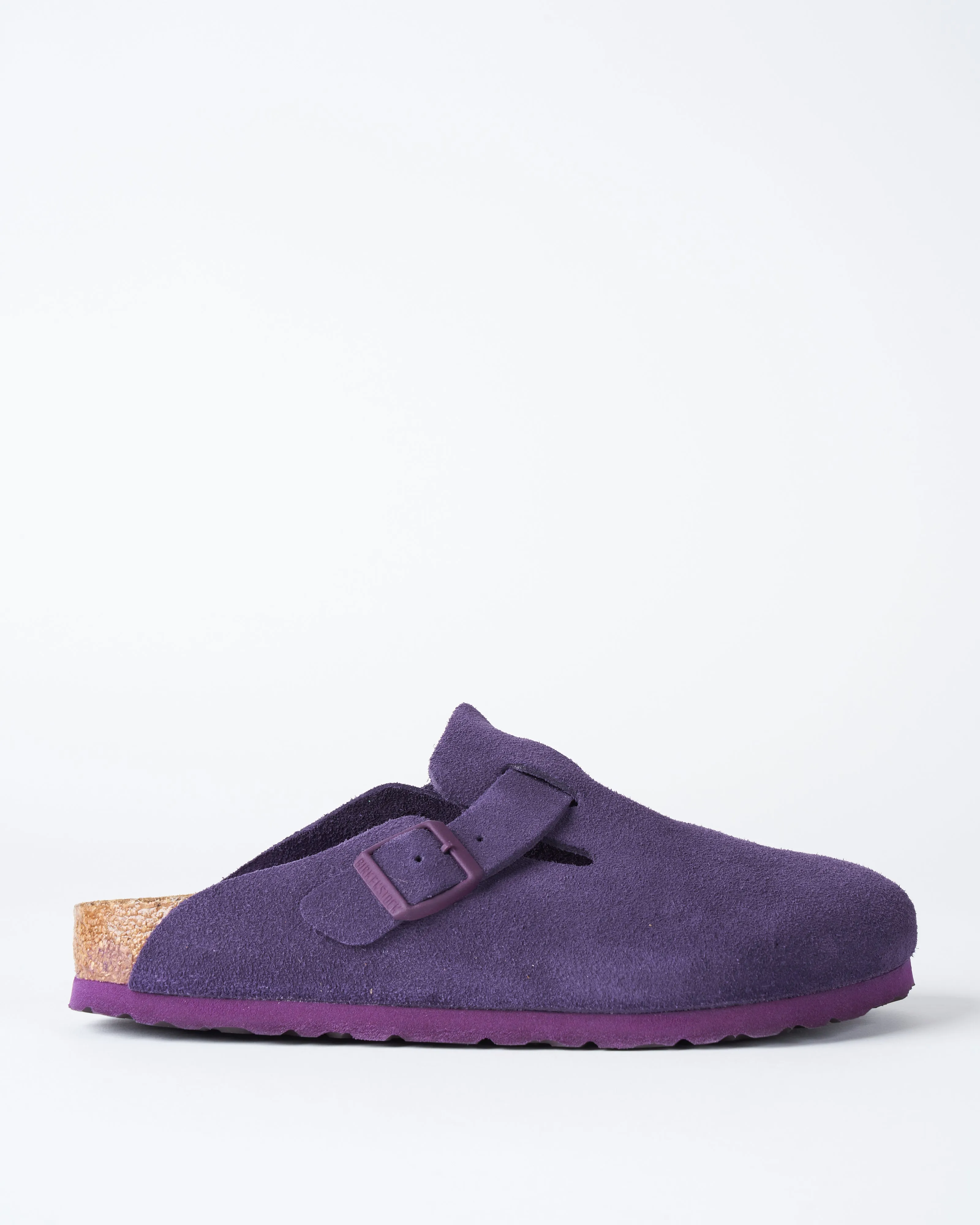 boston soft footbed suede clog - blackberry wine suede