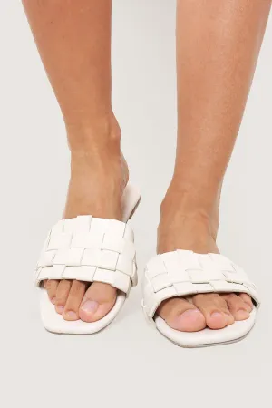 Braided Strap Square Toe Sandals