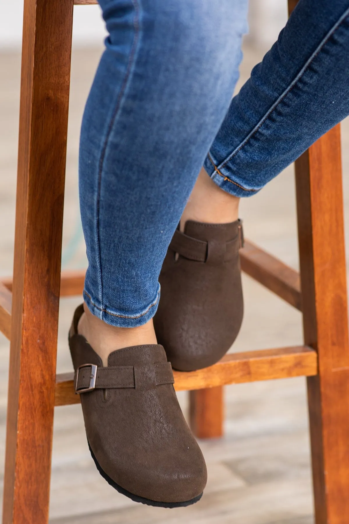 Brown Slip On Clogs