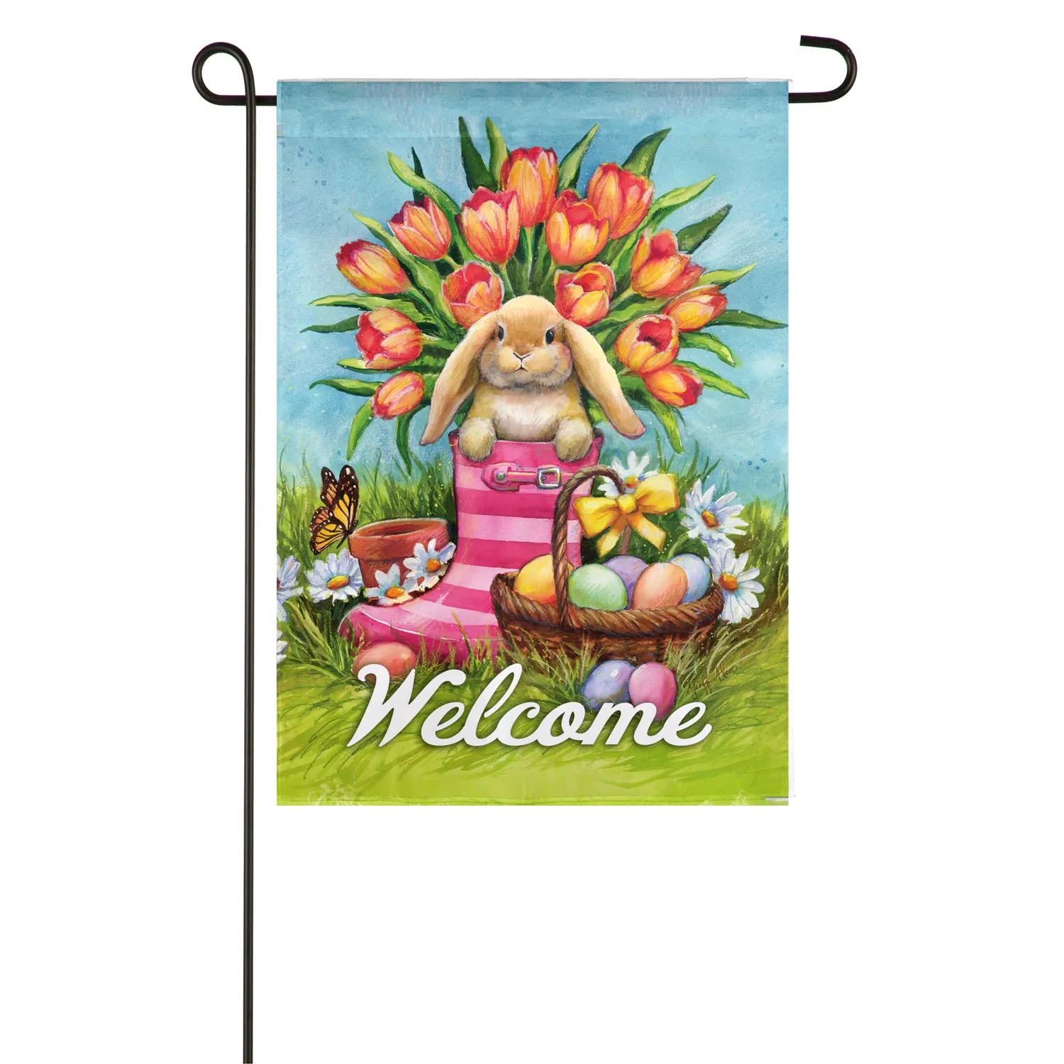 Bunny Boots Garden Suede Flag,14s9567