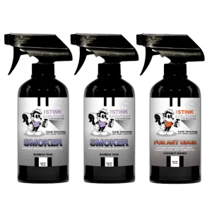 Buy 2 Get 1 FREE - Two Smoke Odor Eliminating Sprays (Bamboo Teak)   One For Any Odor Eliminating Spray (Coconut Mango) 16 oz