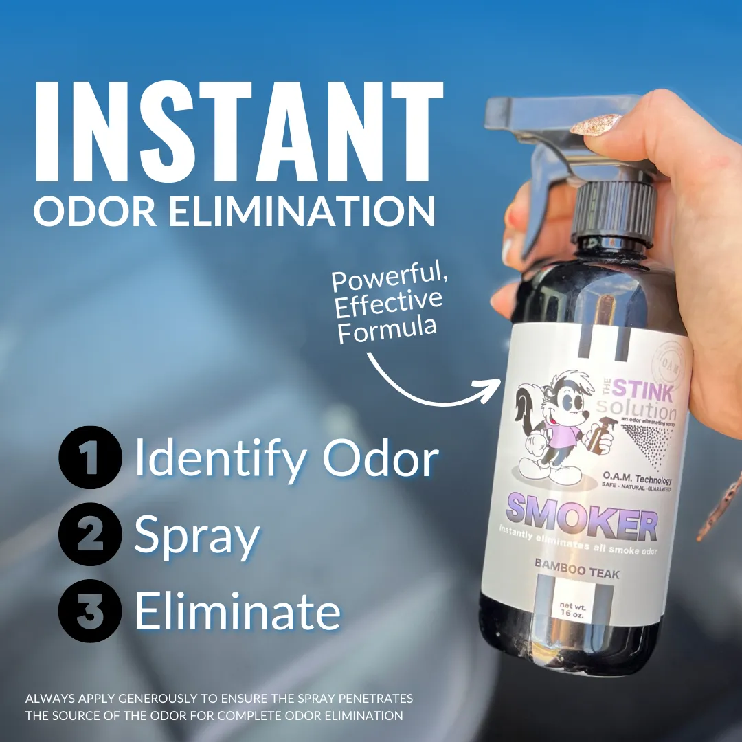 Buy 2 Get 1 FREE - Two Smoke Odor Eliminating Sprays (Bamboo Teak)   One For Any Odor Eliminating Spray (Coconut Mango) 16 oz