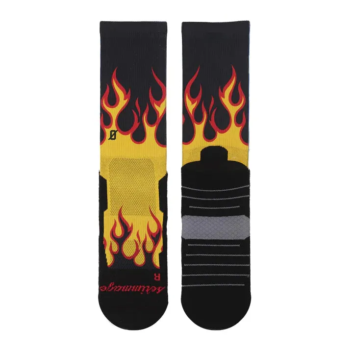 CALZE SCRIMMAGE FLAME BLACK SPORT PADLE BASKET CROSSFIT SOCKS