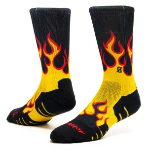 CALZE SCRIMMAGE FLAME BLACK SPORT PADLE BASKET CROSSFIT SOCKS