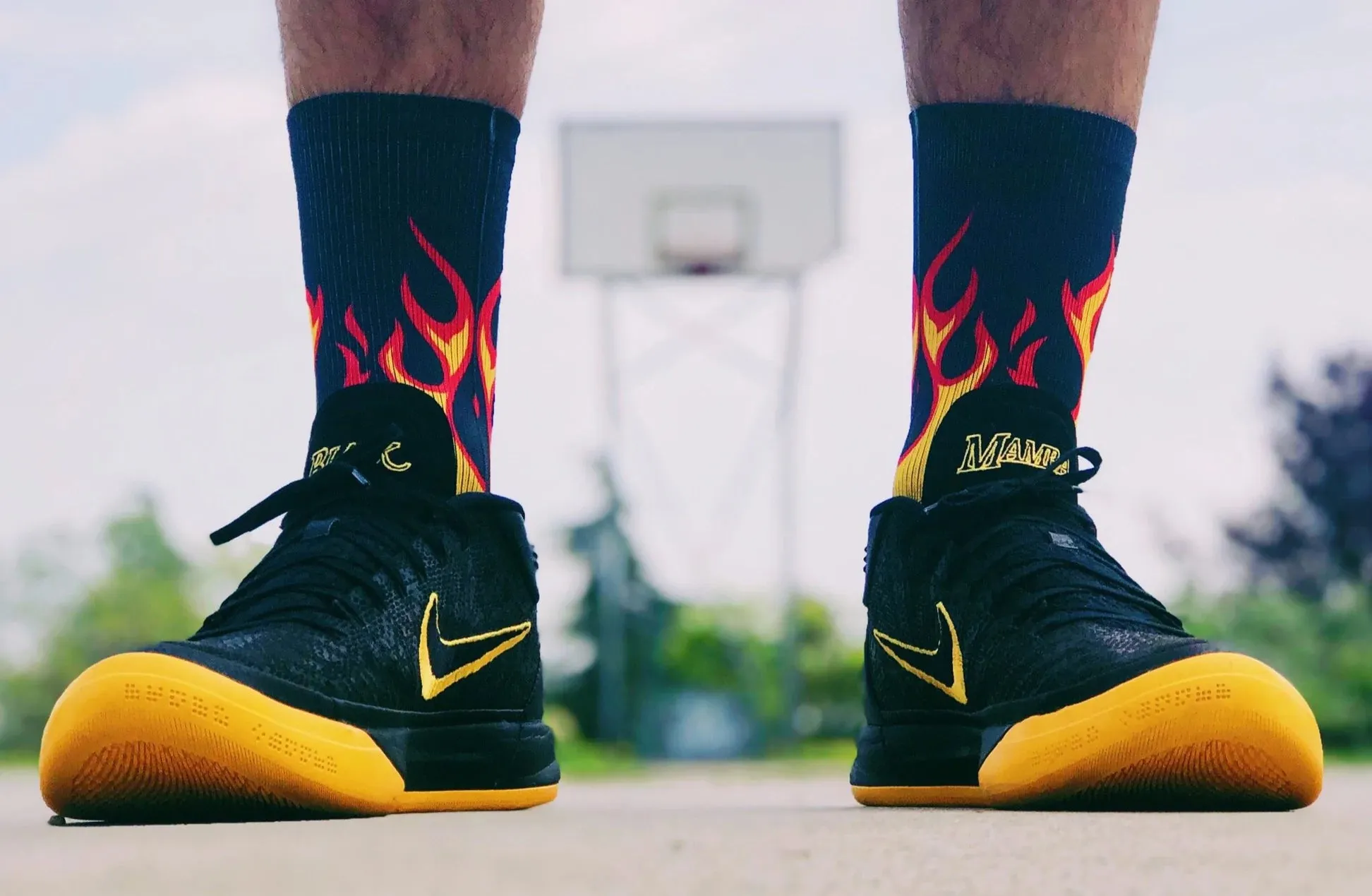 CALZE SCRIMMAGE FLAME BLACK SPORT PADLE BASKET CROSSFIT SOCKS