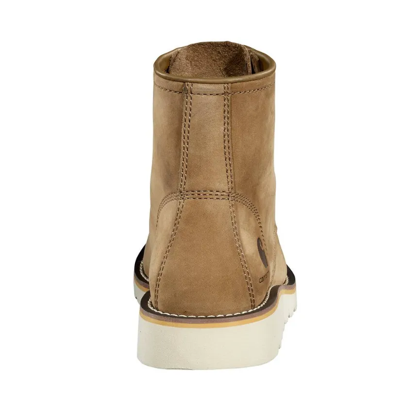 Carhartt Women's 6" Moc Toe Slip Resist Wedge Work Boot- Hickory- FW6022-W