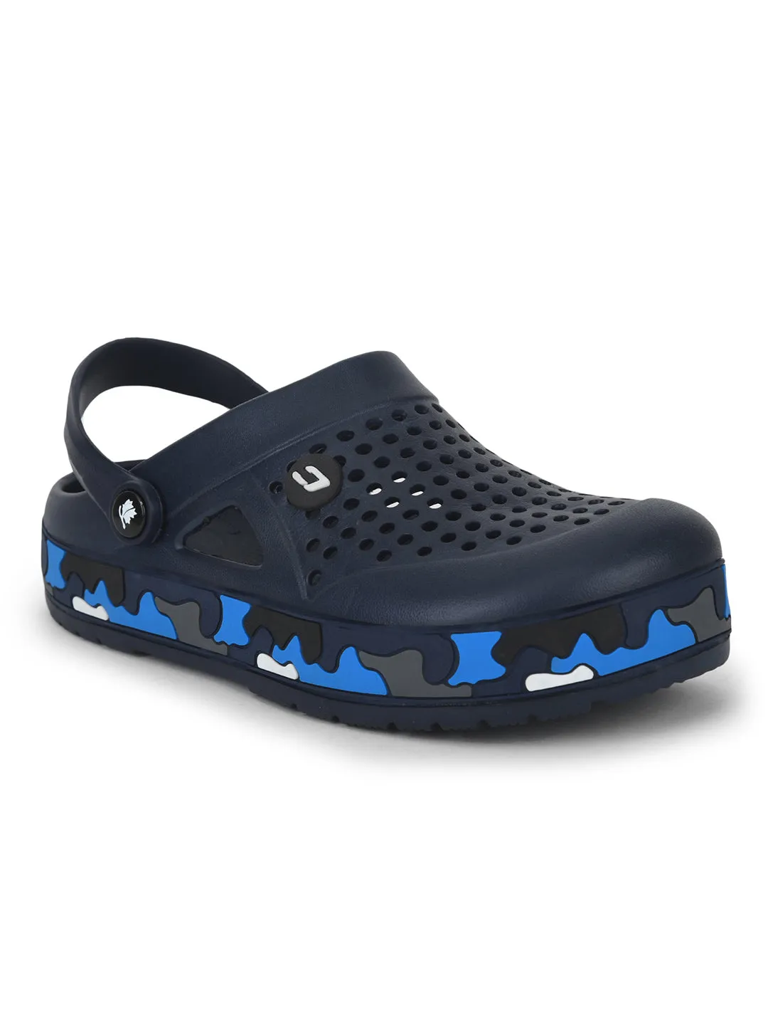 Cobb Mens Navy Blue Clogs