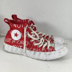 Converse Sneakers Boys Size 7 UNT1TL3D High Top Red White Not A Chuck