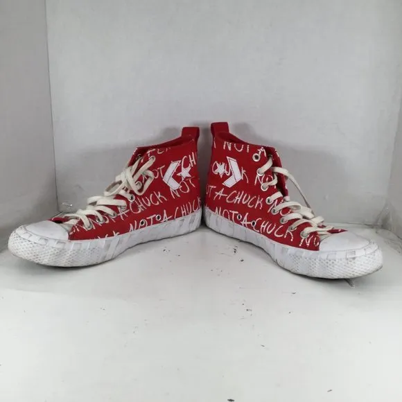 Converse Sneakers Boys Size 7 UNT1TL3D High Top Red White Not A Chuck