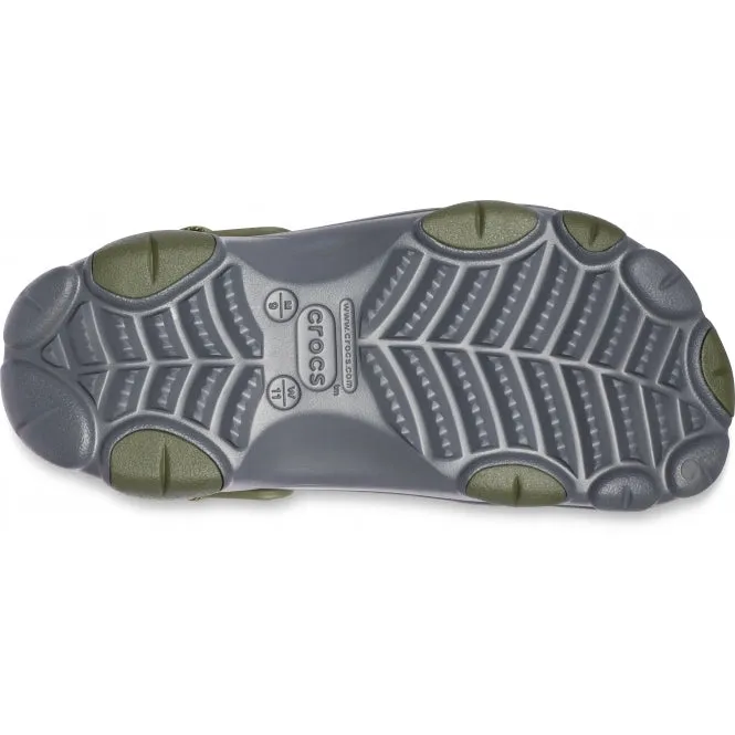 Crocs Adults Unisex All Terrain Clogs In Slate Grey/Orange