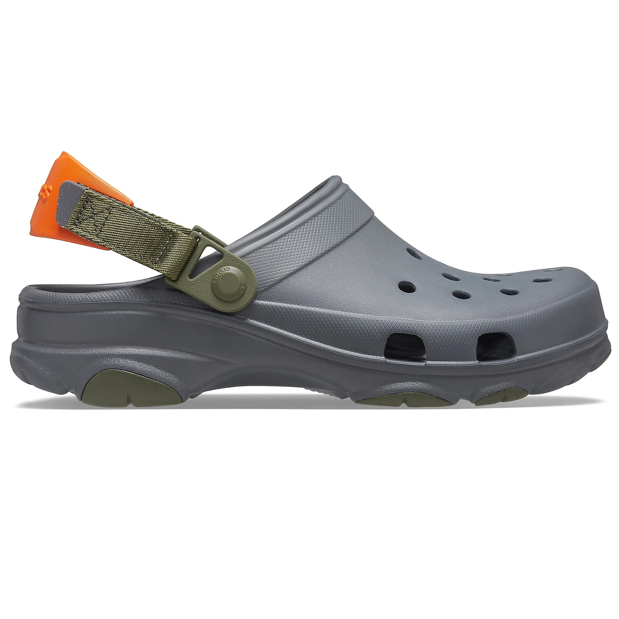 Crocs Adults Unisex All Terrain Clogs In Slate Grey/Orange