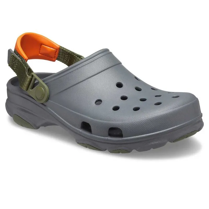 Crocs Adults Unisex All Terrain Clogs In Slate Grey/Orange