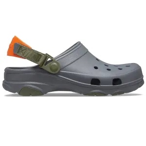 Crocs Adults Unisex All Terrain Clogs In Slate Grey/Orange