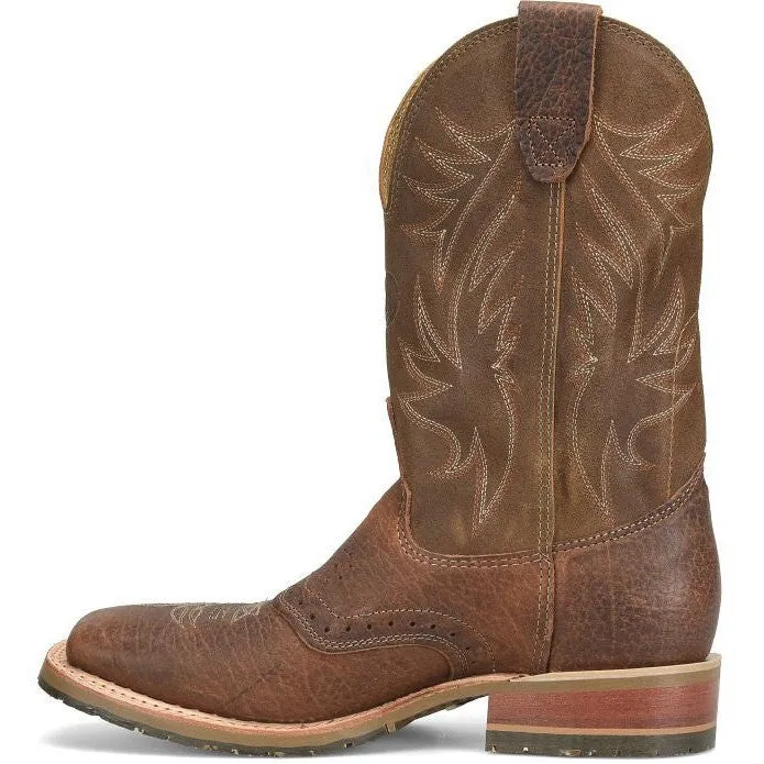 Double H Men's Dalton 11" Square Toe Western Classic Boot -Brown- DH4655