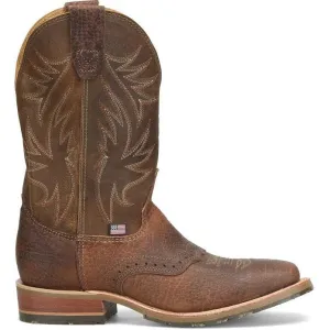 Double H Men's Dalton 11" Square Toe Western Classic Boot -Brown- DH4655