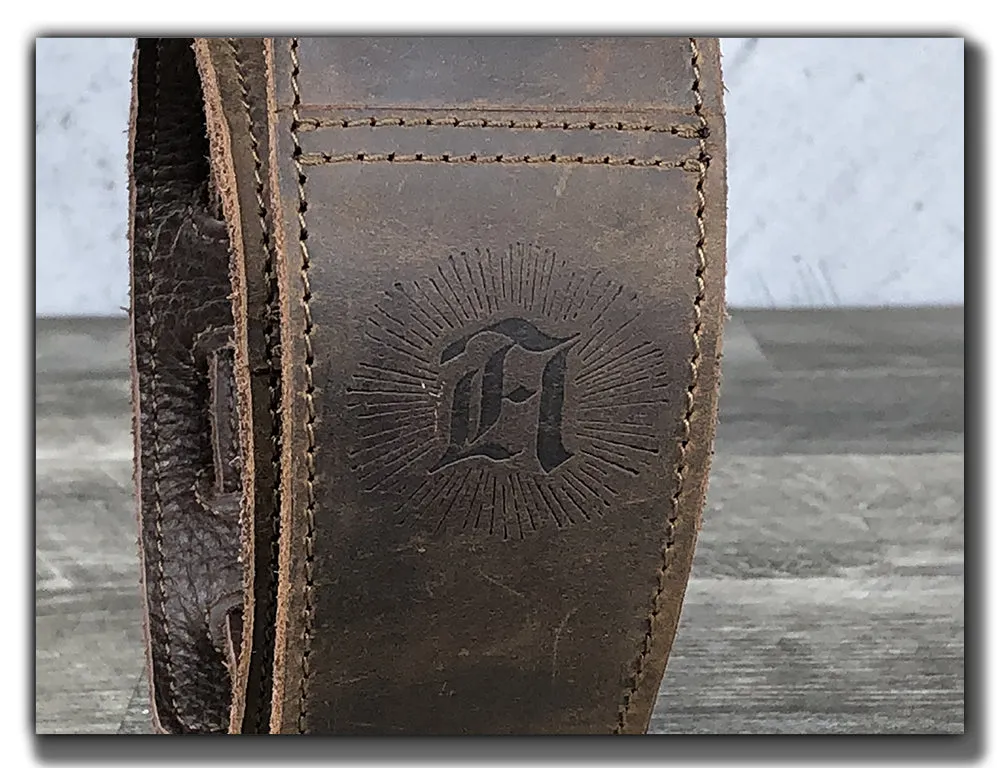 El Camino - Whiskey Brown / Saddle Leather Guitar Strap