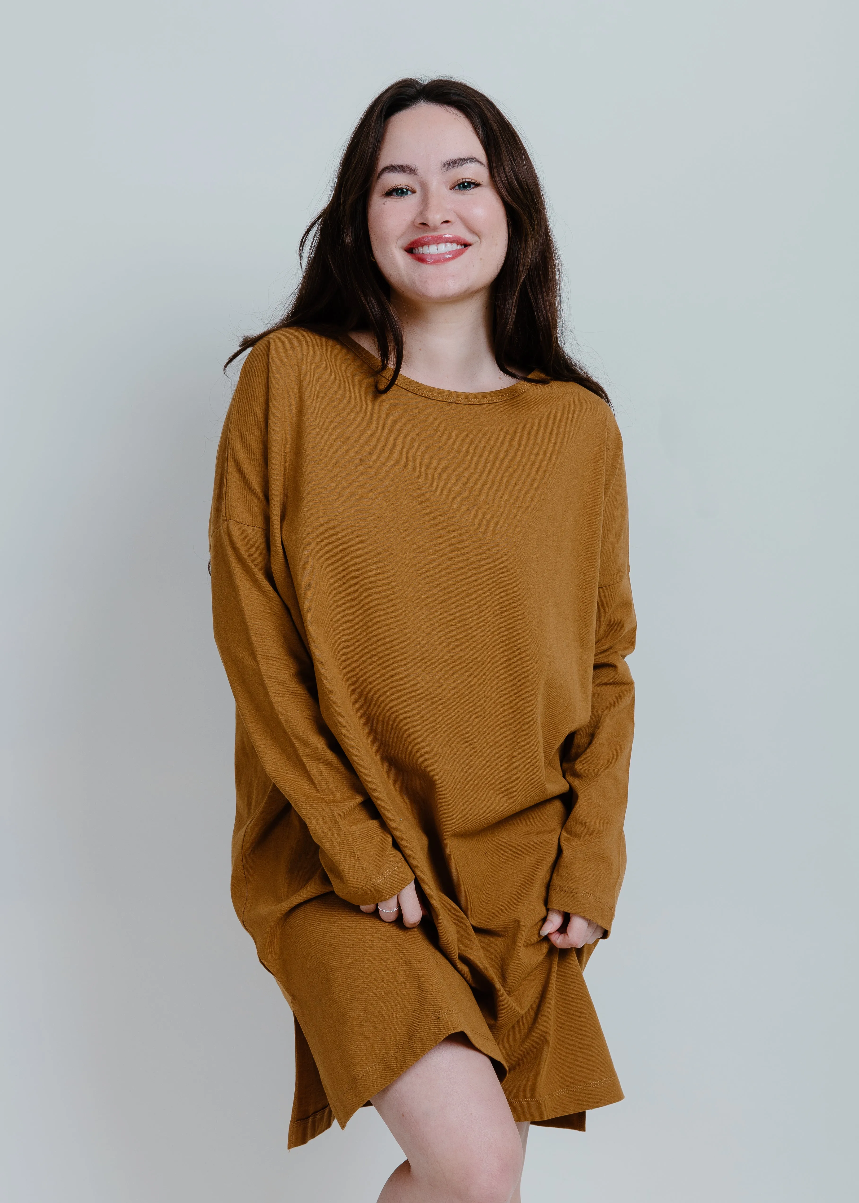 Eleanor Side Slit Mini - Pale Brown